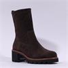 Paul Green Block Heel Ankle Boot - Brown Suede